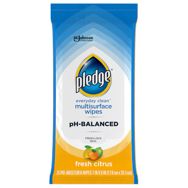 Pledge 25-Count Citrus Wipes All-Purpose Cleaner