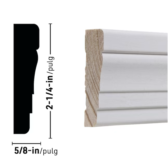 RELIABILT 5/8-in x 2-1/4-in x 14-ft Primed Pine 3366 Casing