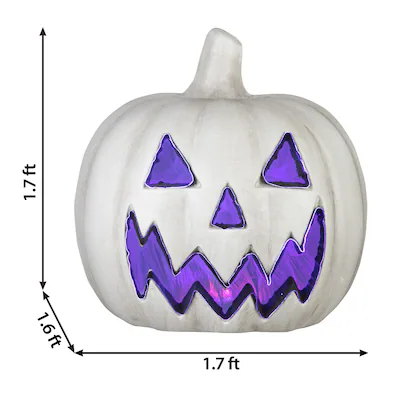 Haunted Living 20-in LED White Jack-o-Lantern Pumpkin Decoration