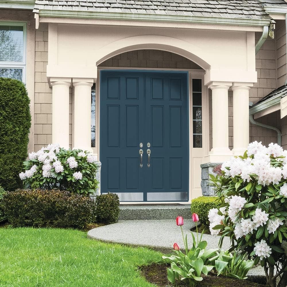 Glidden Total Exterior Paint & Primer Semi-Gloss, Sailor's Coat