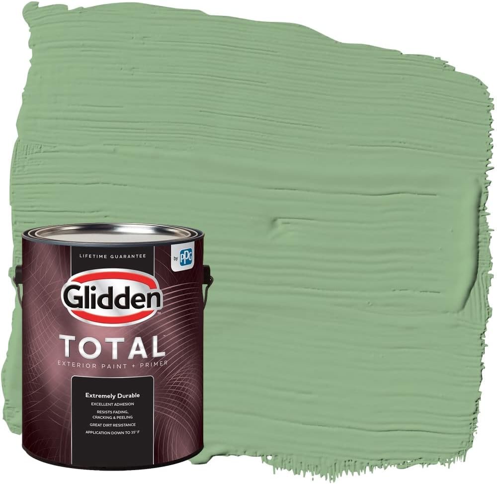 Glidden Total Exterior Paint &amp; Primer semibrillante, Pear Cactus