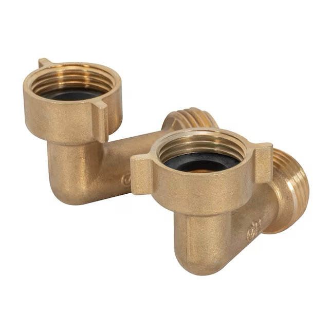 Eastman 2-Pack 3/4-in Fht Inlet x 3/4-in MHT Outlet Brass Washing Machine Connector