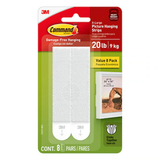 Command 20 Lb White Picture Hanging Strips 8 Pairs