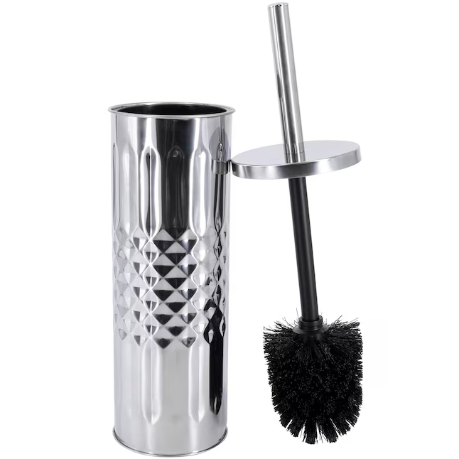 allen + roth Moira Chrome Stainless Steel Toilet Brush Holder