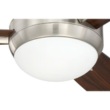 Harbor Breeze Beach Creek 44-in Brushed Nickel Integrated LED Indoor Downrod or Flush Mount Ceiling Fan with Light and Remote (3-Blade)