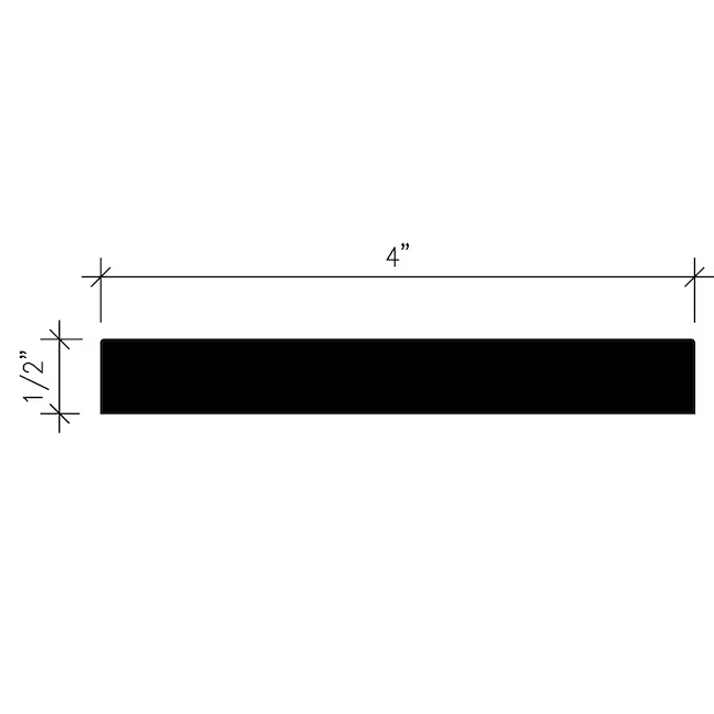 Inteplast Group Building Products 1/2-in x 4-in x 8-ft Modern Finished Polystyrene Grey Baseboard Moulding