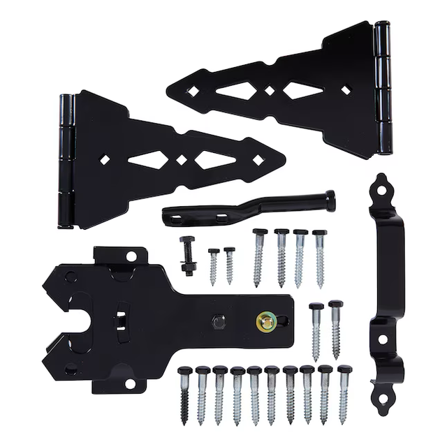 National Hardware 8-in Black Gate Hardware Kit