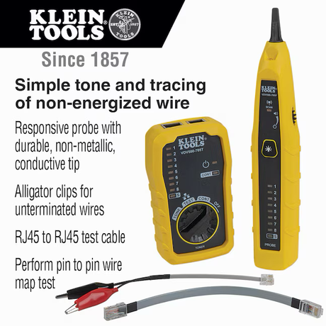 Klein Tools tone and Probe Wire Tracing Kit Tone and Probe Kit Specialty Meter