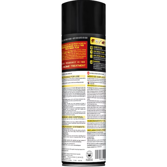 BLACK FLAG 16 oz Floh- und Zeckenmittel für Polstermöbel und Tierbetten, Flohkiller-Aerosol