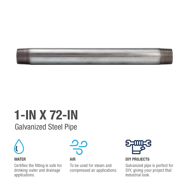 Southland 1-in x 72-in Galvanized Pipe