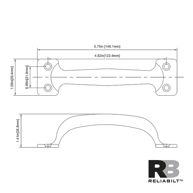 RELIABILT White Screen Door Replacement Pull Handle