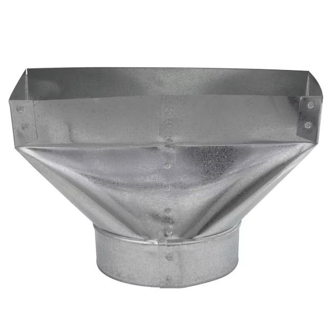 IMPERIAL 6-in 30 Gauge Galvanized Steel Round Straight Register Duct Boot