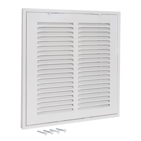 EZ-FLO 20 in. x 20 in. (Duct Size) Steel Return Air Filter Grille White