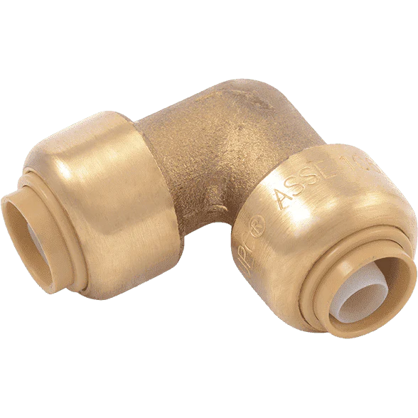 SharkBite 3/8 in. (1/2 in. OD) x 3/8 in. (1/2 in. OD) Brass Push 90-Degree Elbow