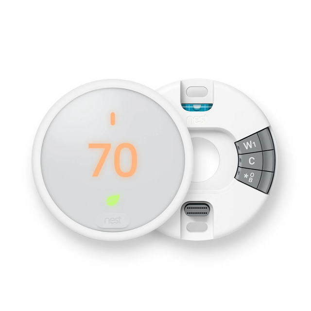 Google Nest Thermostat E - Programmable Smart Thermostat for Home - 3rd Generation Nest Thermostat (Frosted White)- Compatible with Alexa