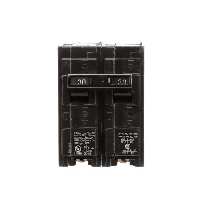 Siemens QP 30-amp 2-Pole Standard Trip Circuit Breaker