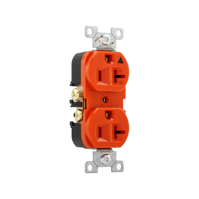 Eaton Arrow Hart 20-Amp 125-volt Residential/Commercial Duplex Outlet, Orange