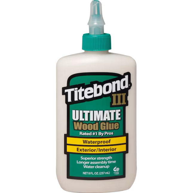 Titebond III Ultimate Holzleim, braun, wasserfest, Holzkleber für den Innen- und Außenbereich (tatsächlicher Nettoinhalt: 237 ml)