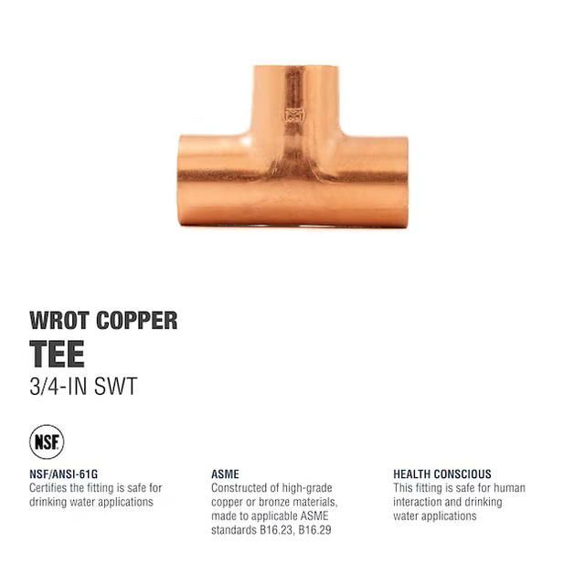 SABER SELECT 3/4-in SWT Copper Tee