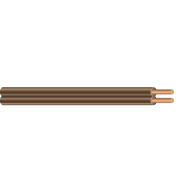 Southwire 25-ft 18/2 braunes Litzen-Lampenkabel 