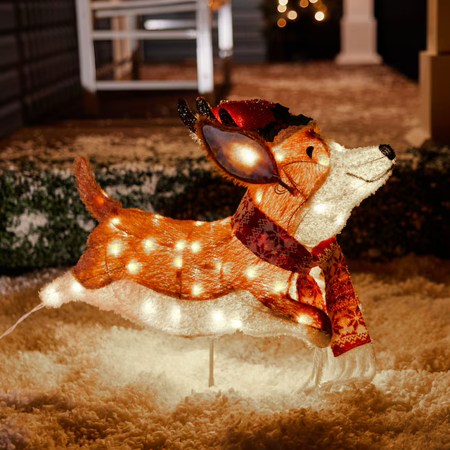 Holiday Living 22-in LED Leaping Corgi Dog Decoration