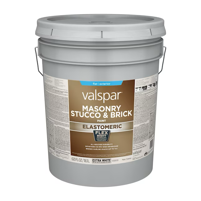 Valspar Masonry Estuco y Ladrillo Plano Múltiples Pintura Exterior de Látex Tintable (5 Galones)