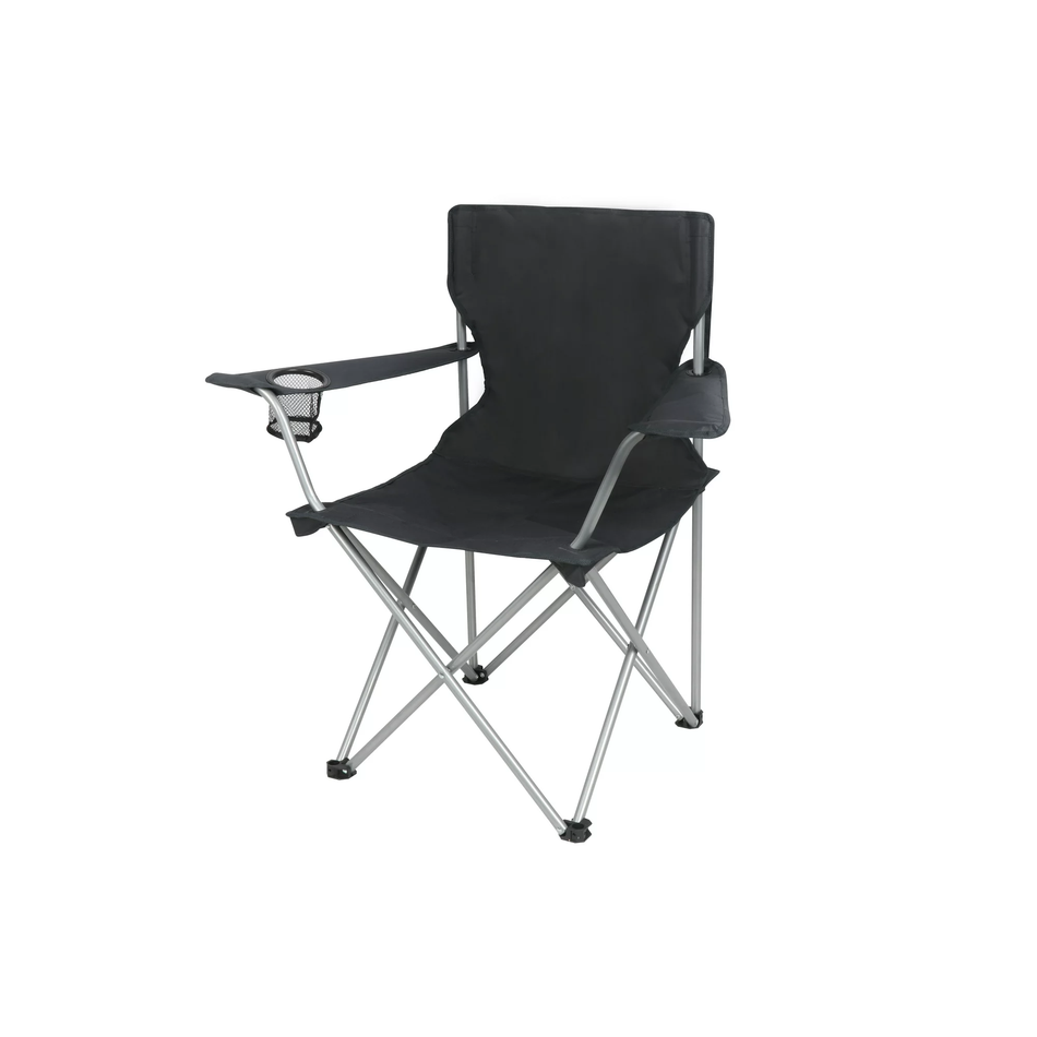 Ozark Trail Basic Quad - Silla plegable para campamento al aire libre, color negro 