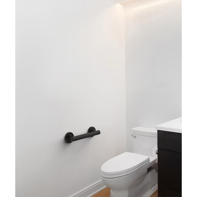 allen + roth Townley 9-in Oil-Rubbed Bronze Wall Mount ADA Compliant Grab Bar (500-lb Weight Capacity)