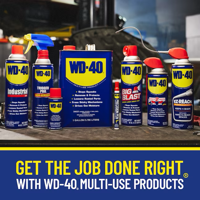 WD-40 Original WD-40 Formula, Multi-Purpose Lubricant 12-oz Spray with Smart Straw