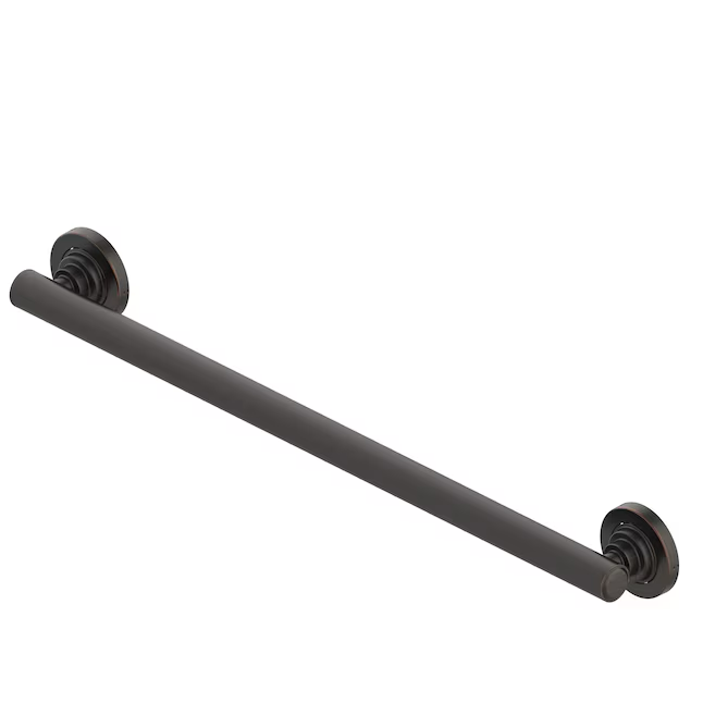 allen + roth Townley 24-in Oil Rubbed Bronze Wall Mount ADA Compliant Grab Bar (500-lb Weight Capacity)