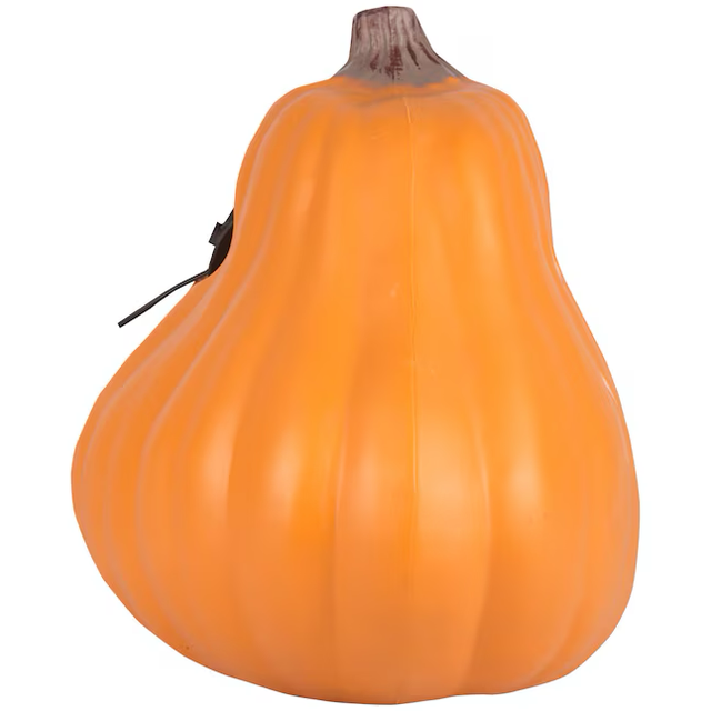 Decoración de calabaza iluminada de color naranja de 14 pulgadas de Haunted Living