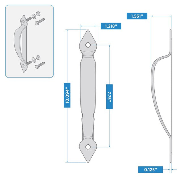 National Hardware 10-in Black Gate Pull