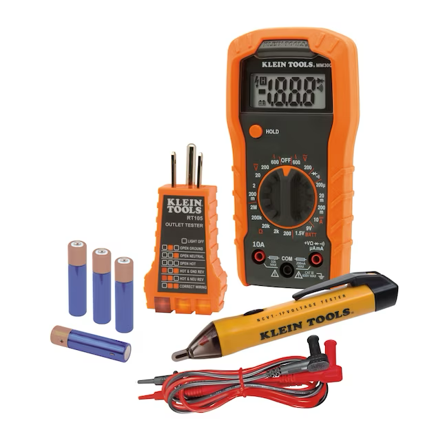 Klein Tools Non-contact Lcd Tester Kit Multimeter 10 Amp 600-Volt