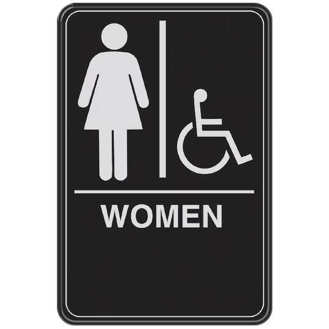 Hillman 9-in x 6-in Plastic Restroom Sign (Women)