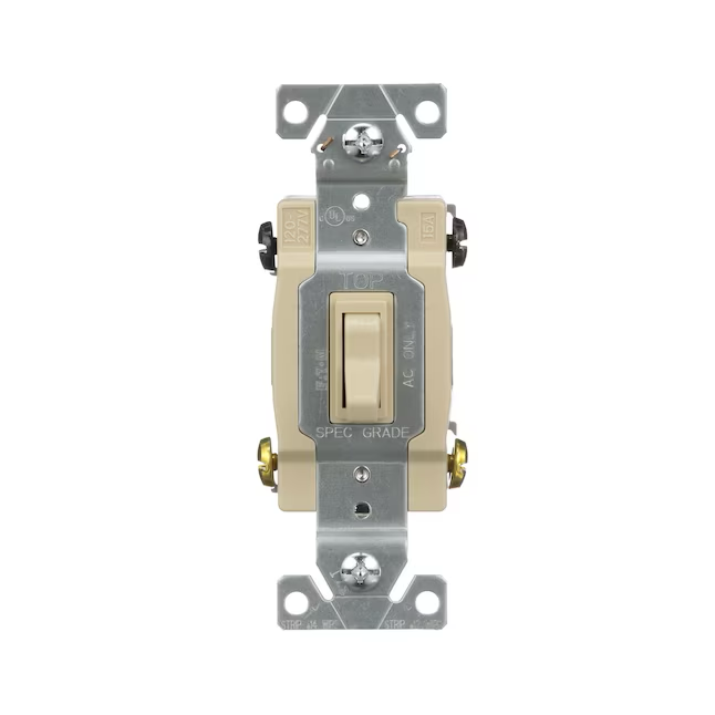 Eaton 15-Amp 4-Way Toggle Light Switch, Ivory