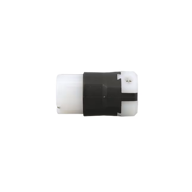 Eaton Arrow Hart Conector recto industrial de conexión a tierra de 3 cables NEMA 6-20 de 20 amperios y 250 voltios, negro