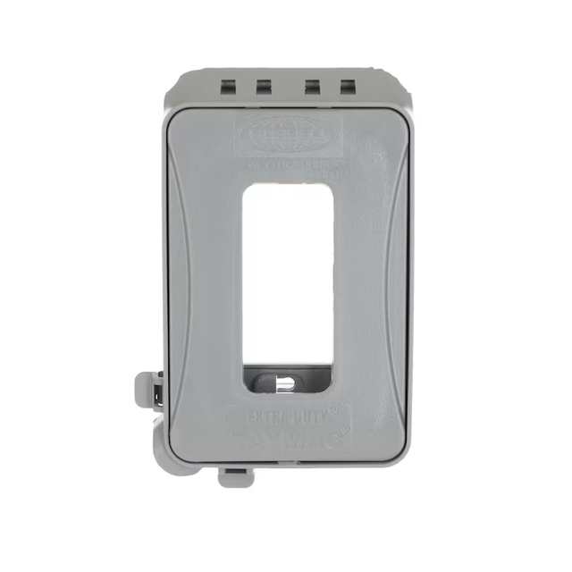 Hubbell TayMac 1-Gang Rectangle Gray Plastic Weatherproof Electrical Box Cover