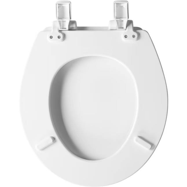 Mansfield Wood White Round Soft Close Toilet Seat