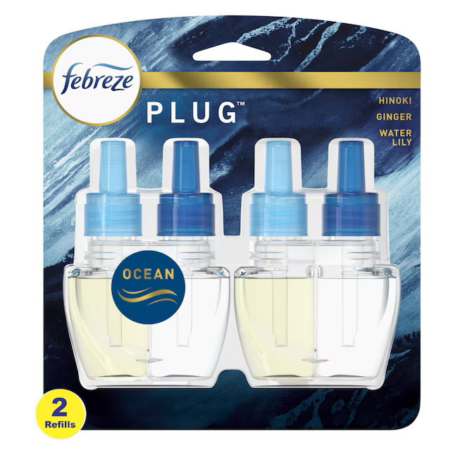 Febreze Plug Ambientador Ocean Refill de 0.87 onzas líquidas (paquete de 2) 