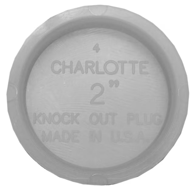 Charlotte Pipe 2-in PVC DWV Test Cap - Spigot Connection, Schedule 40, NSF Safety Listed