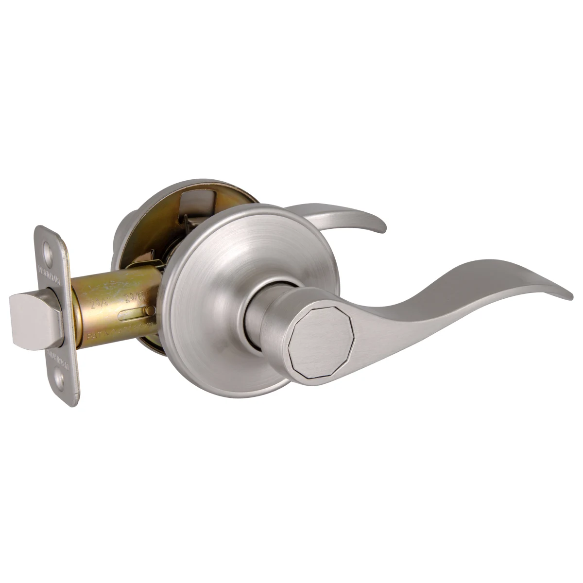 WestCraft Wave Lever Passage Door Lock (Satin Nickel)