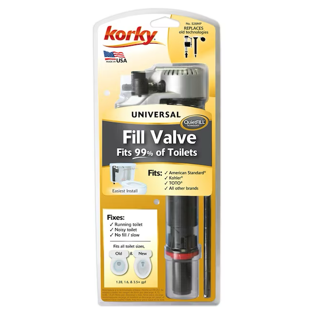 Korky 2-in Universal Adjustable Toilet Fill Valve