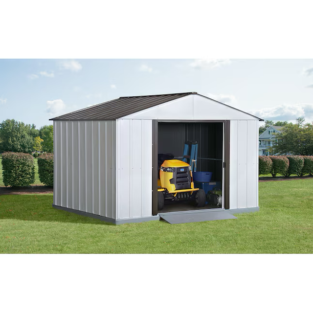 Arrow 10-ft x 8-ft High Point Galvanized Steel Storage Shed