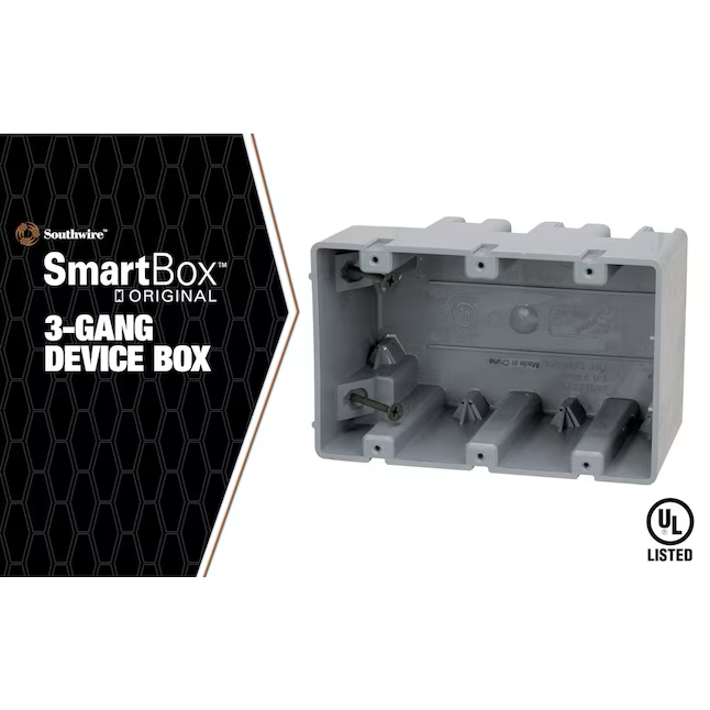 Madison Electric Products Smart box 3-Gang Polycarbonate New Work/Old Work Adjustable Electrical Box