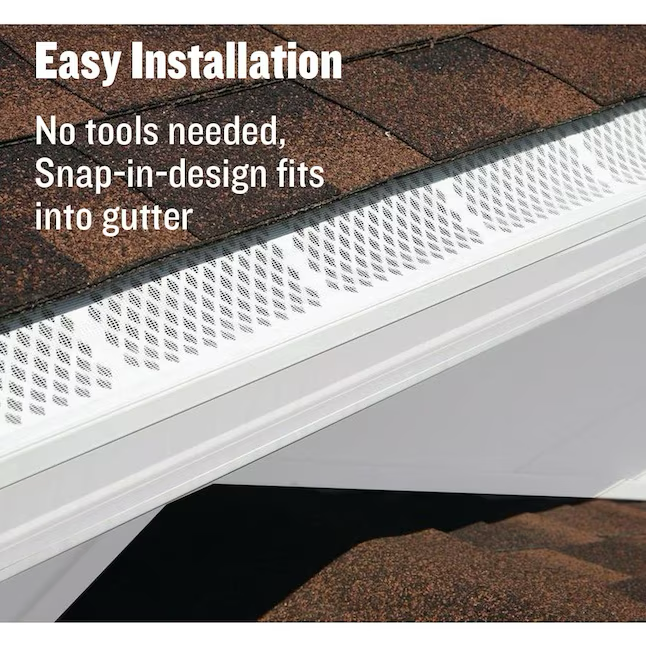 Amerimax Snap-In Gutter Filter PVC K Style (6.5-in x 3-ft) Gutter Guard