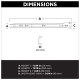 RELIABILT 14-in Self-closing Undermount Mount Drawer Slide 50-lb Load Capacity (2-Pieces)