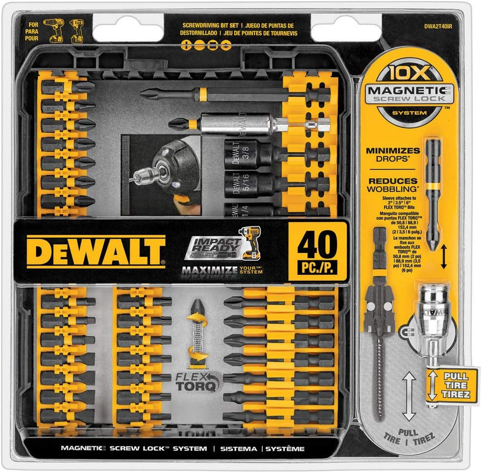 DeWalt Screwdriver Impact Bit Set 40-Piece