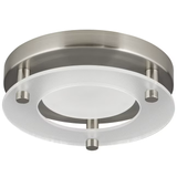 Progress Lighting LED 1-Light 7.25-in Brushed Nickel LED Flush Mount Light