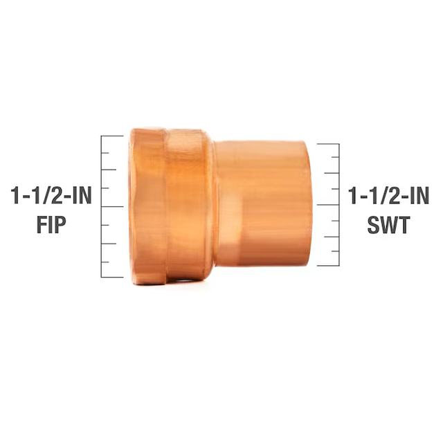 Streamline 1-1/2-in Copper Female Adapter