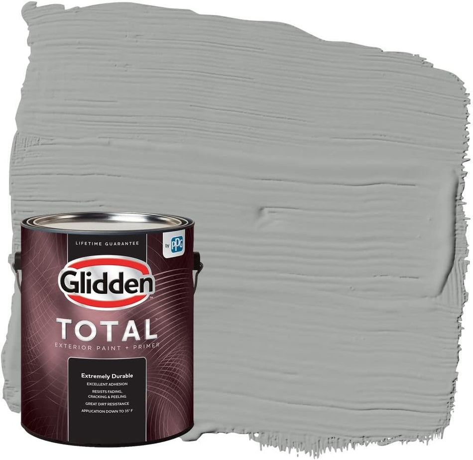 Glidden Total Exterior Paint & Primer Semi-Gloss, Stepping Stone